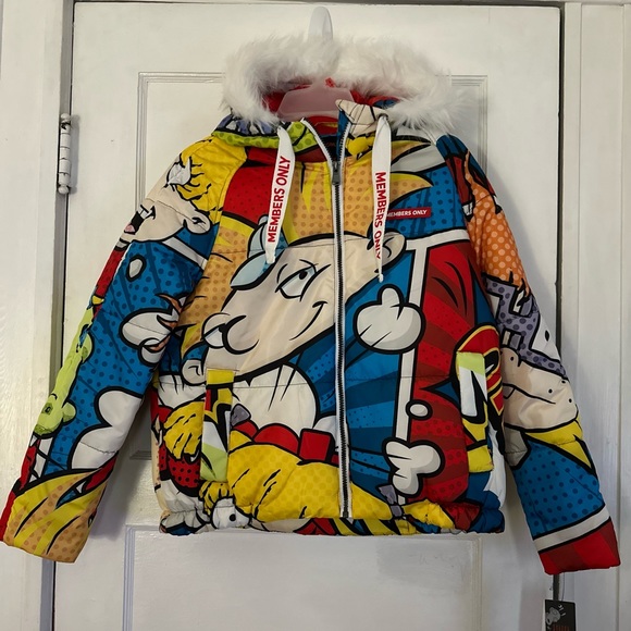 New Authentic Members Only Nickelodeon Pop Art Character Puffer Jacket (Unisex) - Picture 3 of 14
